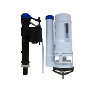 JUEGO DE ACCESORIO PARA INODORO 1 PZ DOBLE BOTON AQUA NUOVA 0932040