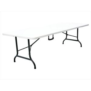 Mesa plegable rectangular 180 x 75 x 72cm blanca 06-38-006 Basic Living