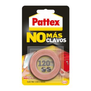 CINTA DE MONTAJE NO MAS CLAVOS PATTEX 1,5M X 19MM HENKEL 2032898 (12)