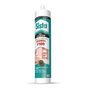Sellador silicón F109 uso general cartucho 300 ml blanco Sista Henkel 2677064 (12)