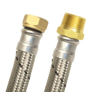 Tubo abasto acero para calentador 1/2" FIP x 1/2" MNPT 60cm AB-L60 Coflex