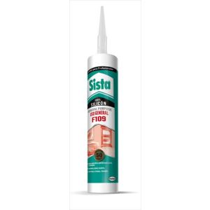Sellador silicón F109 uso general cartucho 300ml transparente Sista Henkel 1857718 (12)