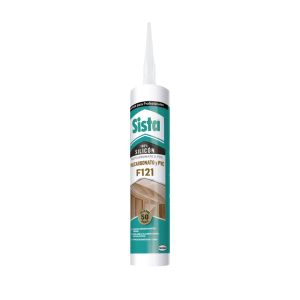 Sellador silicón F121 policarbonato y PVC 300 ml transparente Sista Henkel 2591113 (12)